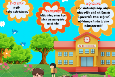THÔNG BÁO NGÀY TỰU TRƯỜNG NĂM HỌC 2025-2026