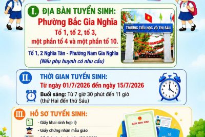 THÔNG BÁO TUYỂN SINH NĂM HỌC 2026-2027